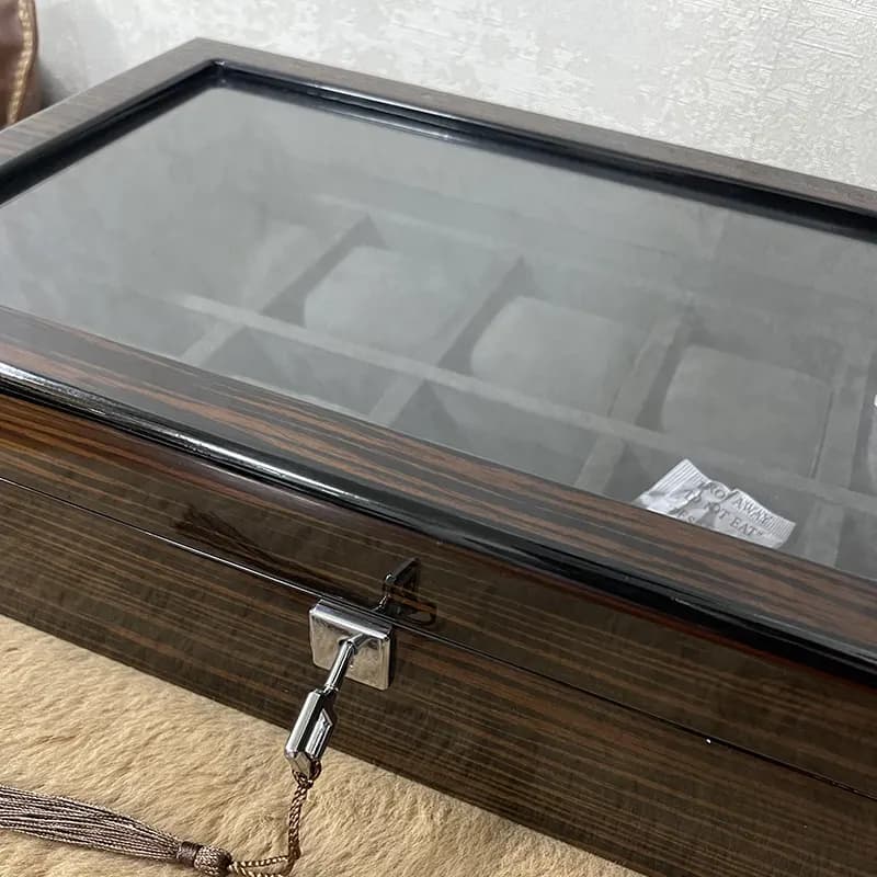 10 Slots Black Wooden Premium Watch Organizer Box And Gift Case
