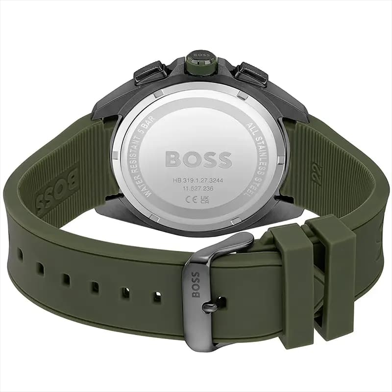 Hugo Boss Volane Chronograph Green Silicone Strap Men's Watch | 1513952