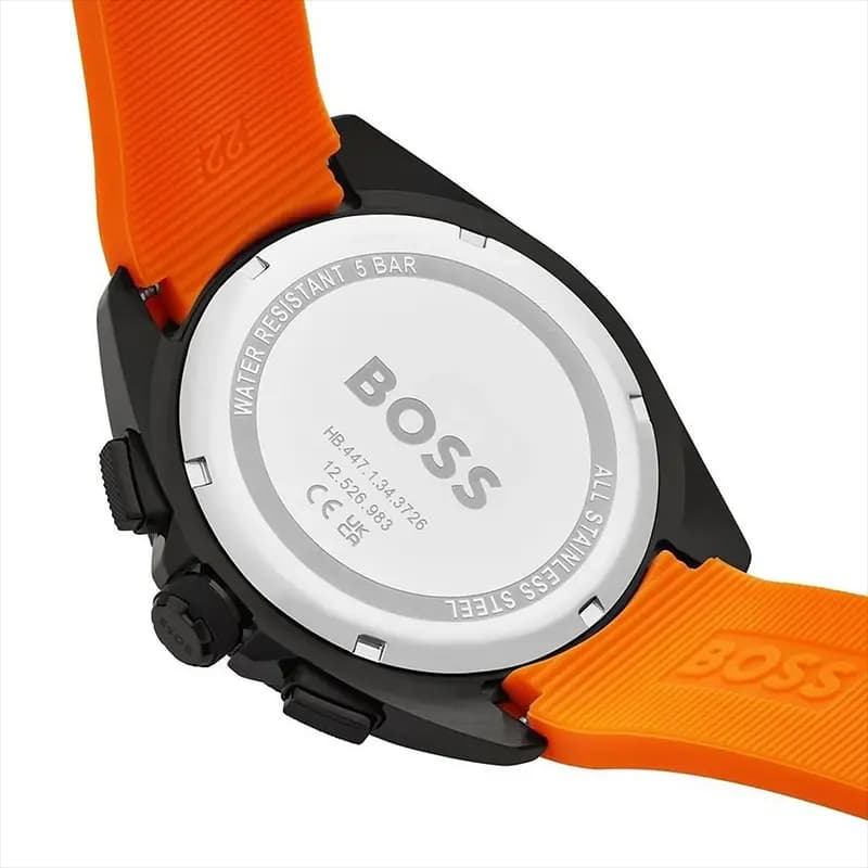 Hugo Boss Volane Chronograph Orange Silicone Strap Men's Watch | 1513957