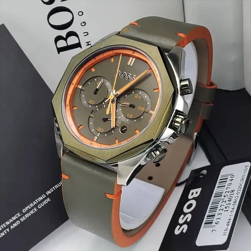 Hugo Boss Cloud Chronograph Green Dial Men's Watch | 1514018