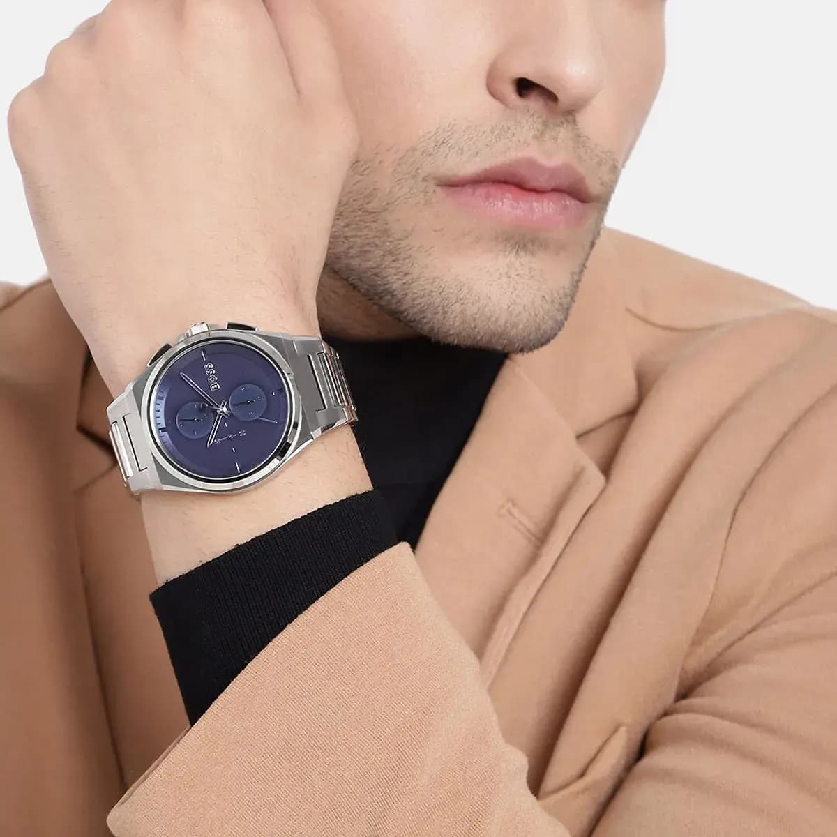 Hugo Boss Steer Chronograph Blue Dial Men's Watch | 1514048