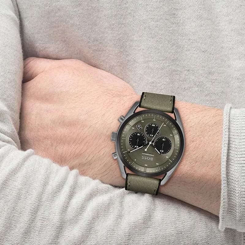 Hugo Boss Top Chronograph Green Dial Men's Watch | 1514092