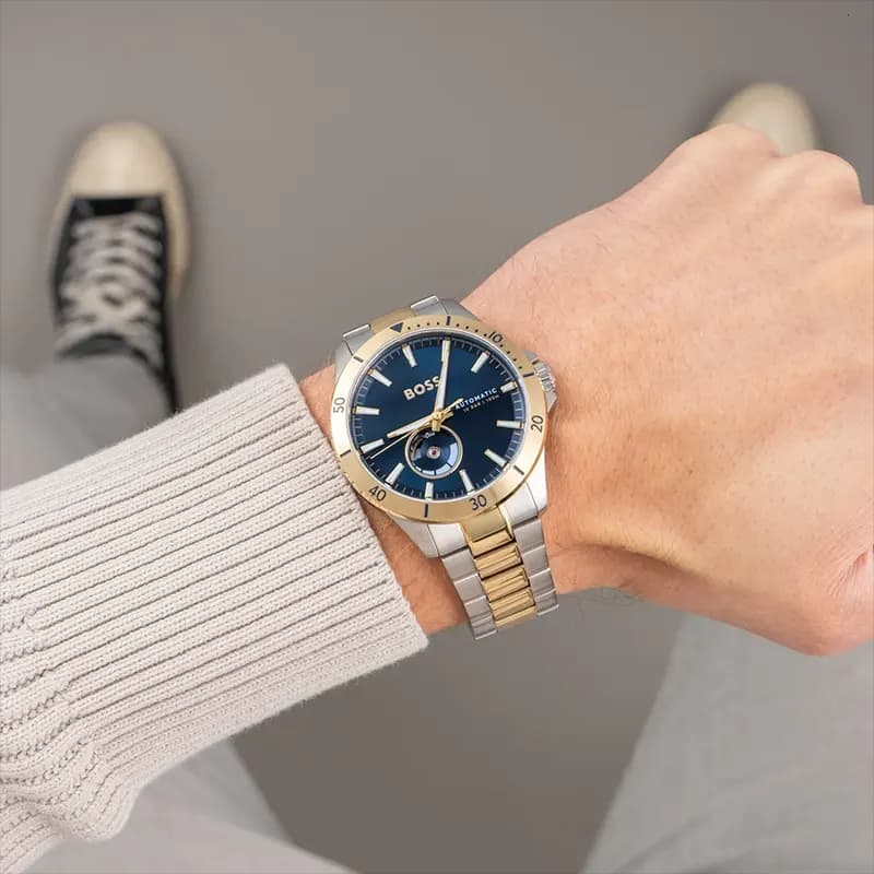 Hugo Boss Troper Automatic Blue Dial Men's Watch | 1514201