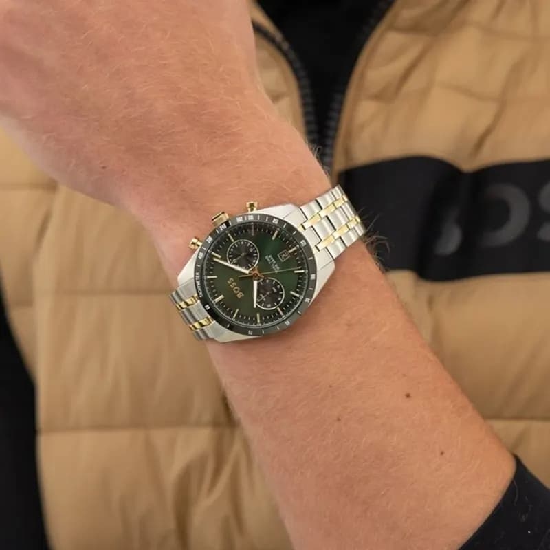 Hugo Boss Tourmaster Dual Time Green Dial Men's Watch | 1514287 secondary view
