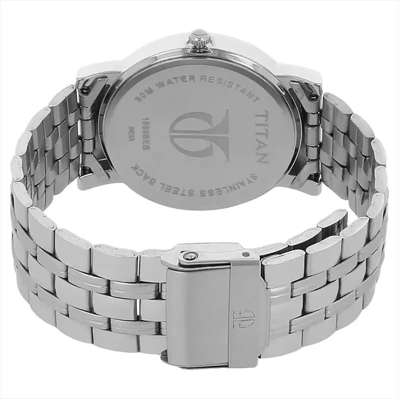 Titan 1639SM01 Karishma Silver Dial steel Men's Watch