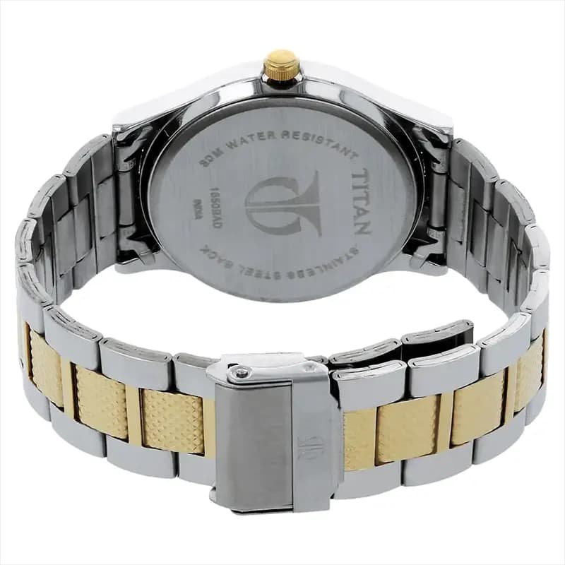 Titan 1650BM03 Karishma Silver Dial Two tone Men's Watch