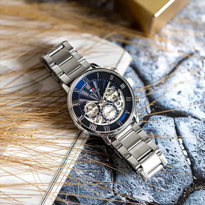 Tommy Hilfiger Legend Multifunction Blue Skeleton Dial Men's Watch | 1710569
