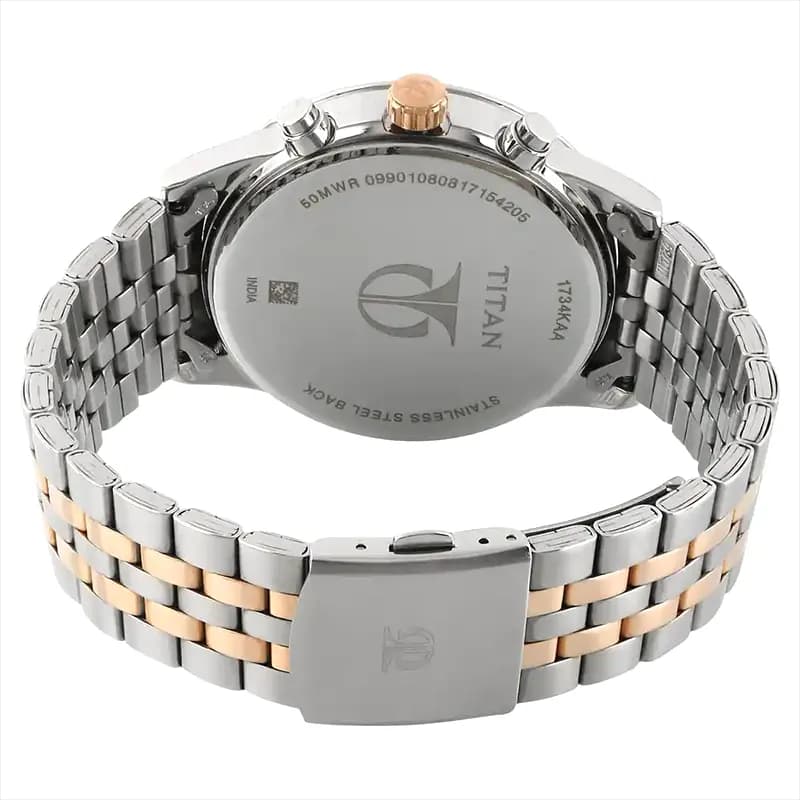 Titan 1734KM02 Workwear Multifunction White Dial Men's Watch