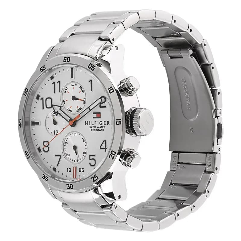 Tommy Hilfiger Trent Chronograph White Dial Men's Watch | 1791140