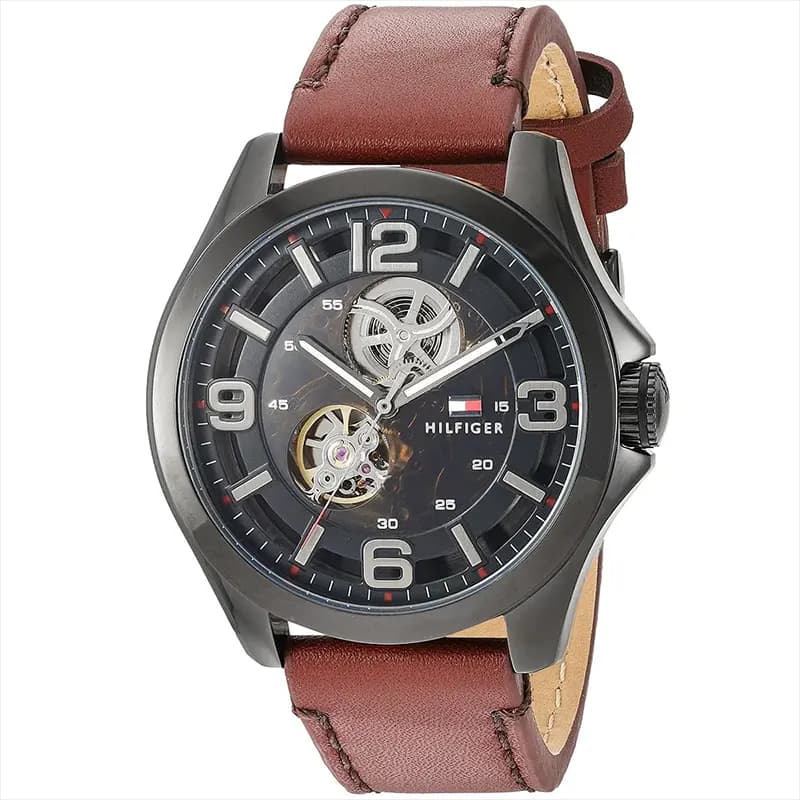 Tommy Hilfiger Bruce Automatic Black Dial Men's Watch | 1791280