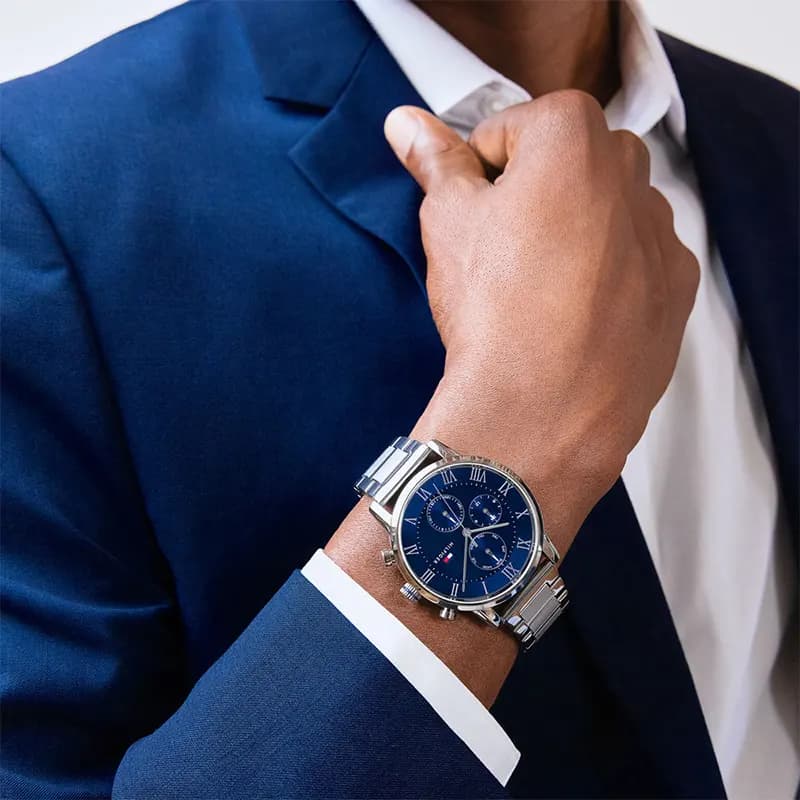 Tommy Hilfiger Kane Blue Dial Gunmetal Men's Watch | 1791456 secondary view