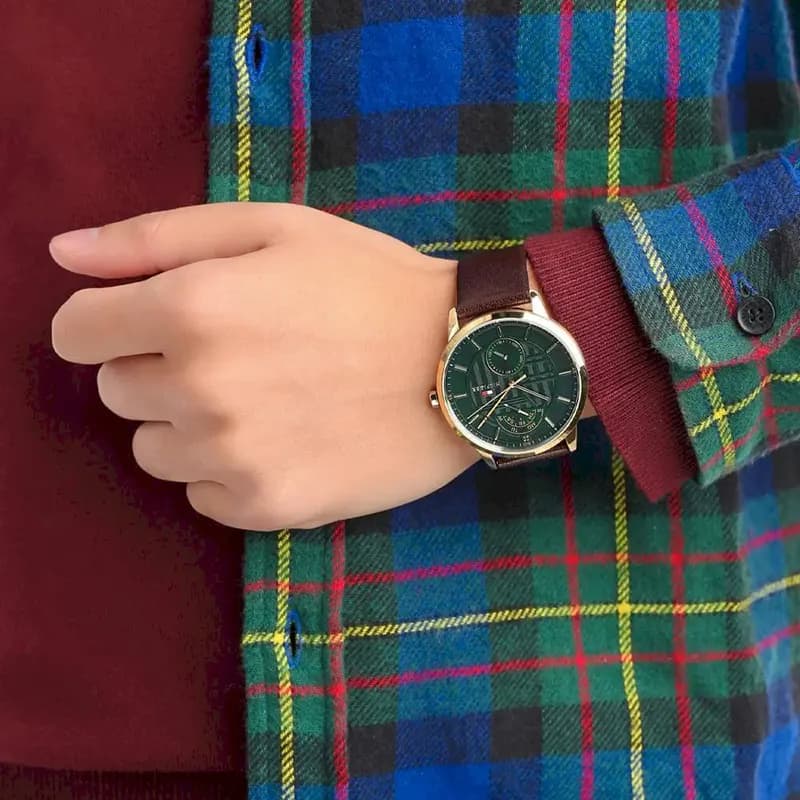 Tommy Hilfiger Hunter Chronograph Green Dial Men's Watch | 1791607