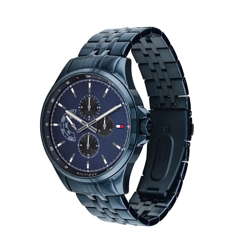 Tommy Hilfiger Decker Chronograph Blue Dial Men's Watch | 1791618