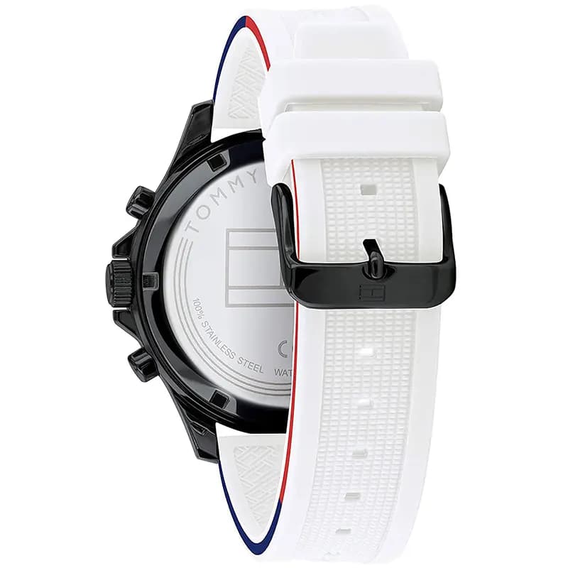 Tommy Hilfiger Bank Multifunction White Dial Men's Watch | 1791723