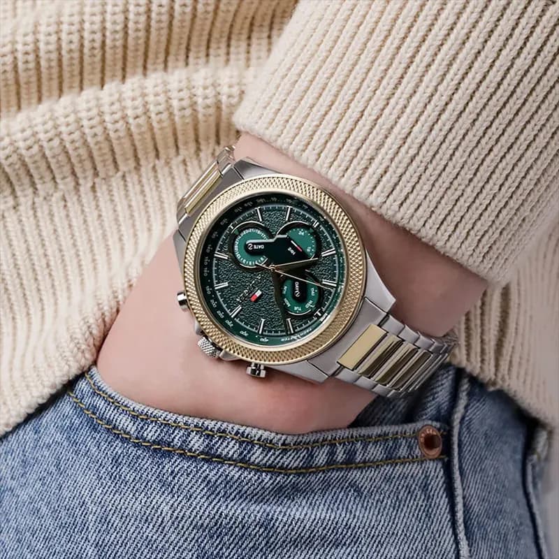 Tommy Hilfiger Clark Multifunction Green Dial Men’s Watch | 1792079