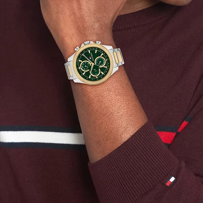 Tommy Hilfiger Clark Multifunction Green Dial Men’s Watch | 1792079