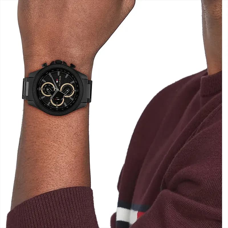 Tommy Hilfiger Clark Multifunction Black Dial Men’s Watch | 1792081
