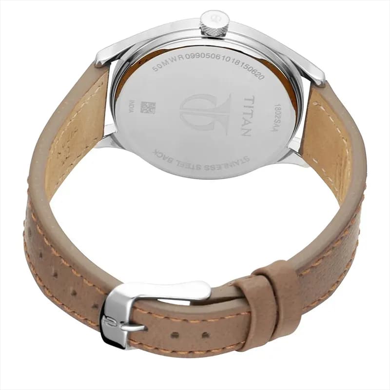 Titan Urban Edge Lustrous Silver Dial Men's Watch | 1802SL01