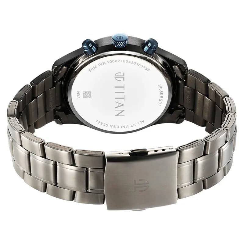 Titan Neo Splash Anthracite Multifunction Dial Men's Watch | 1805KM07