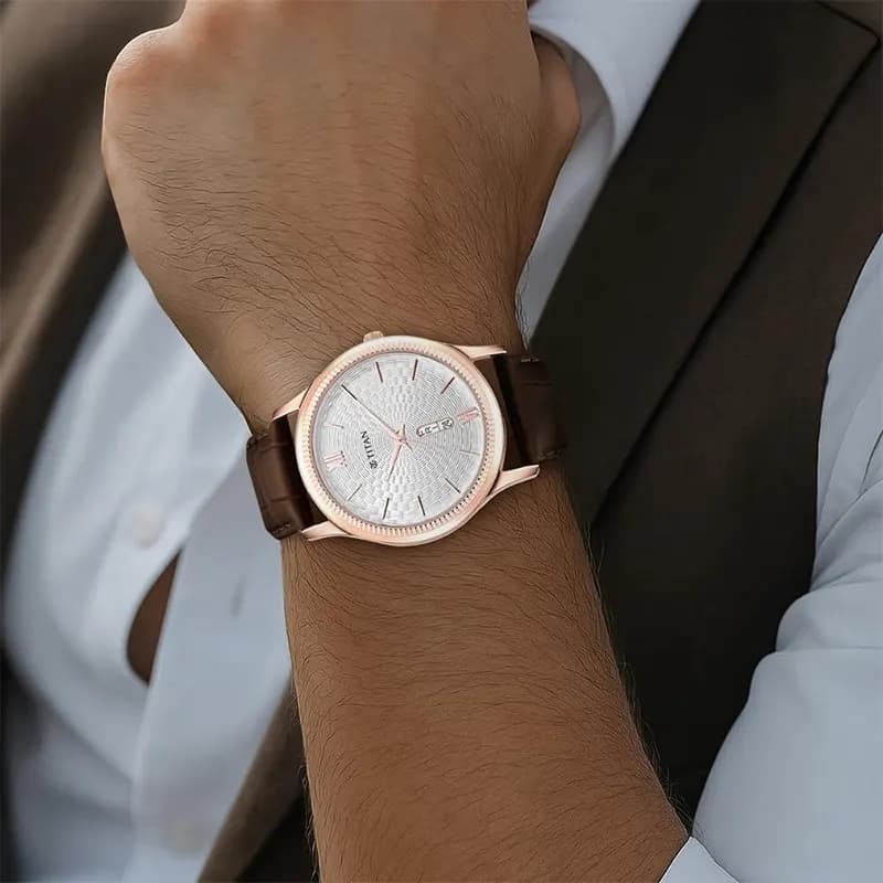 Titan Karishma Day-Date White Dial Men's Watch | 1824WL02 secondary view