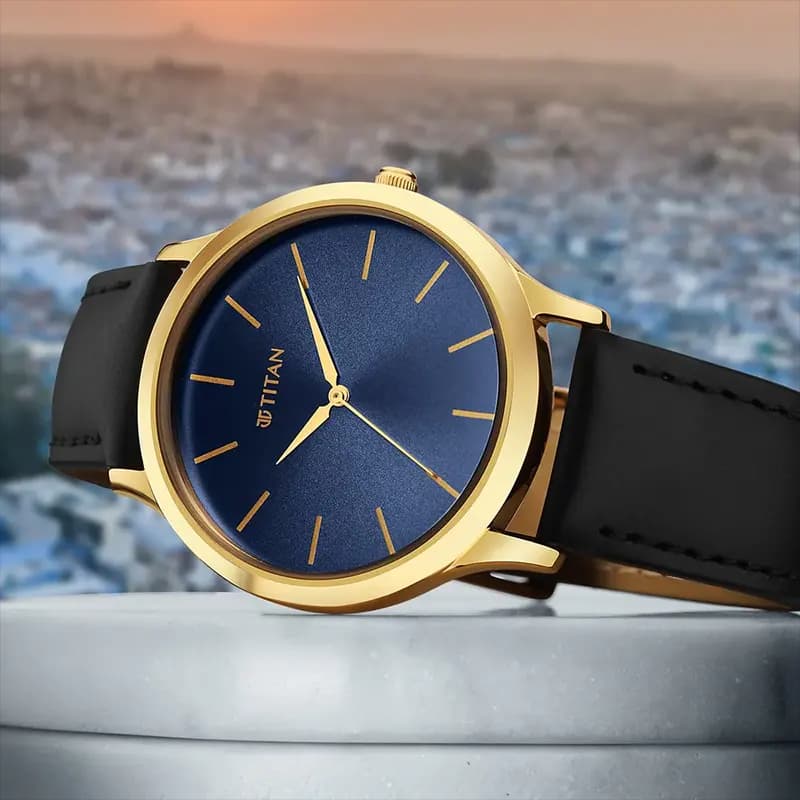 Titan 1825YL05 Karishma Radiance Blue Dial Men's Watch
