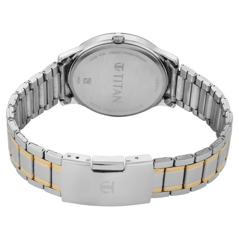 Titan Lagan 1845BM01 Black Dial Two-tone Men's Watch