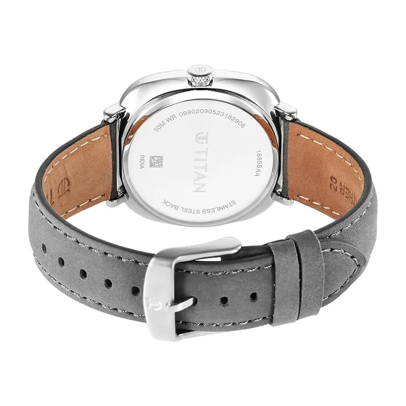 Titan Neo Curve Light Blue Dial Leather Strap Men's Watch | 1885SL01