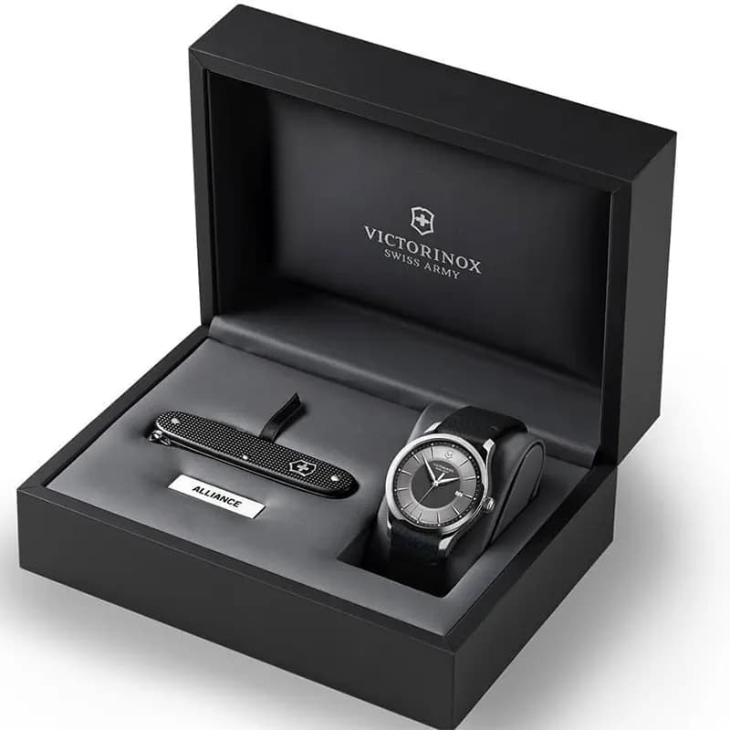 Victorinox Alliance Grey Dial Men's Watch with Swiss Army Knife Set | 241804.1 secondary view