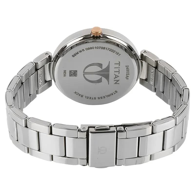 Titan 2480KM01 Workwear Rose Gold Dial Ladies Watch