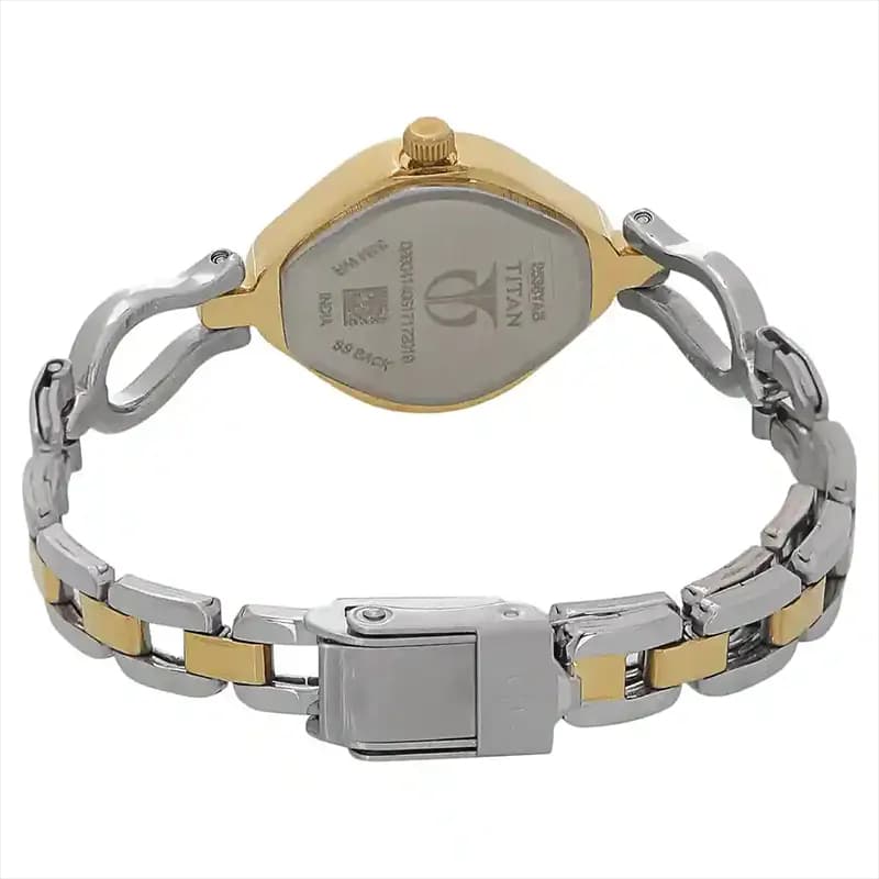 Titan 2536BM02 White Dial Two Toned Ladies Watch