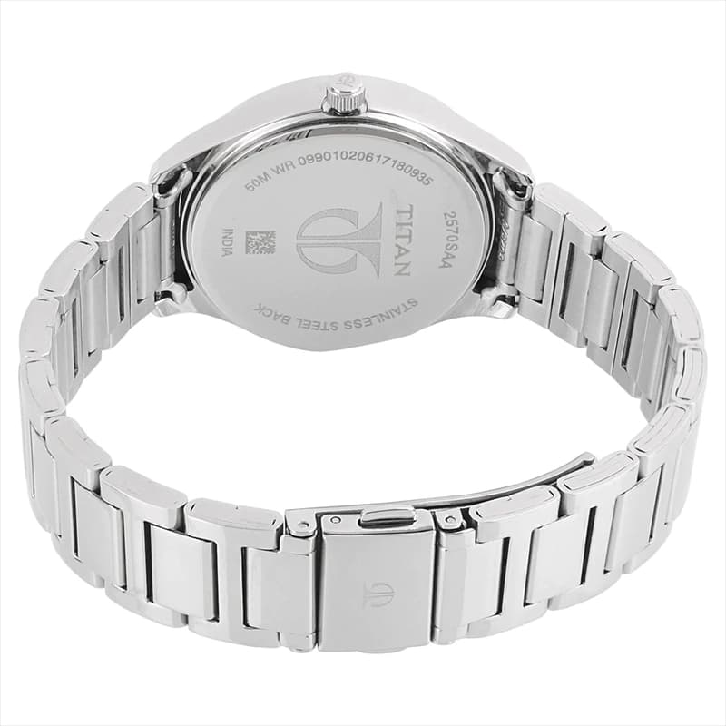 Titan 2570SM04 Workwear White Dial Ladies Watch