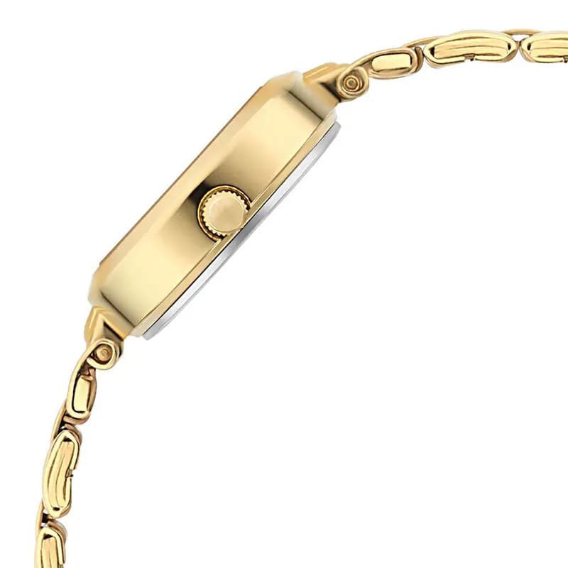 Titan Lagan Silver Dial Gold-Tone Ladies Watch | 2598YM04