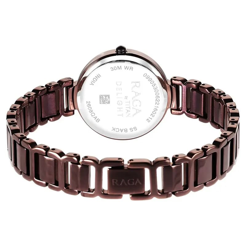 Titan 2608QM02 Raga Delight Brown Dial Ladies Watch