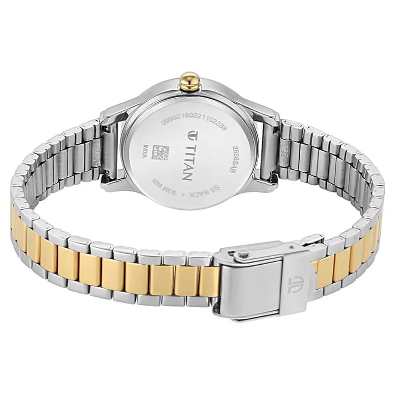 Titan Lagan White Dial Two-Tone Ladies Watch | 2656BM01 secondary view