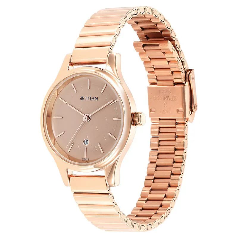 Titan Karishma Brown Dial Rose Gold-Tone Ladies Watch | 2679WM01 secondary view