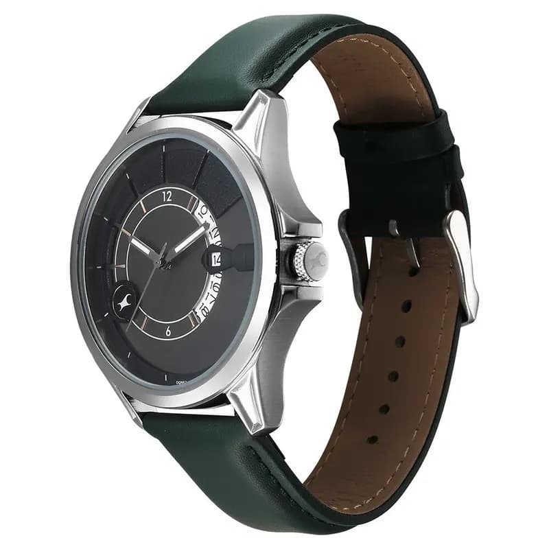 Fastrack Groove Date Grey Dial Men's Watch | 3323SL01