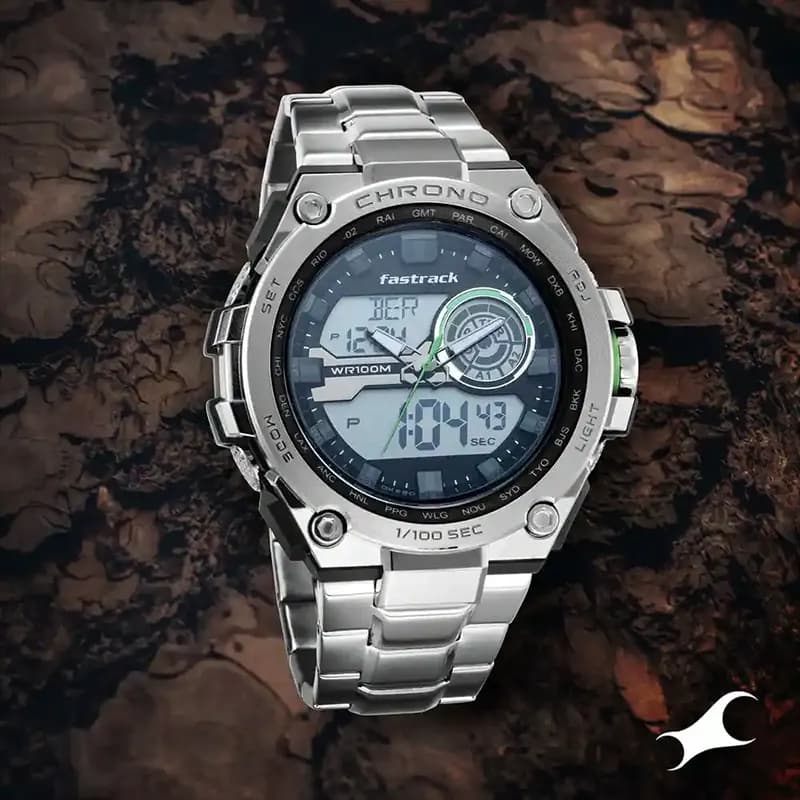 Fastrack Mean Machines Grey Dial Men's Watch | 38055PM01
