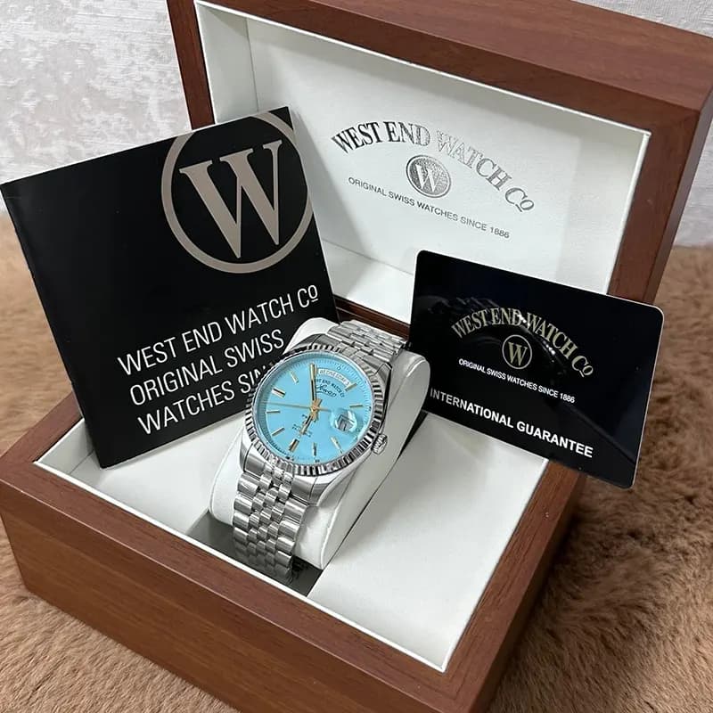 West End 'The Classic XL' Automatic Tiffany Dial Men's Watch | 6868.10.3337 secondary view
