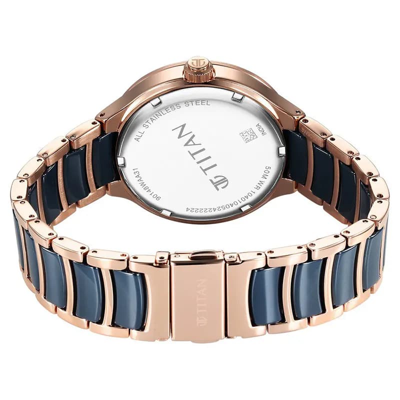 Titan Ceramic Fusion Multifunction Blue Dial Men’s Watch | 90148KD04