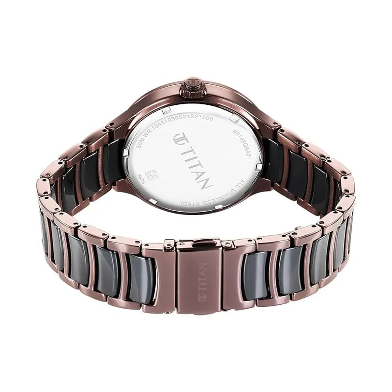 Titan Ceramic Fusion Multifunction Black Dial Men’s Watch | 90148KD05