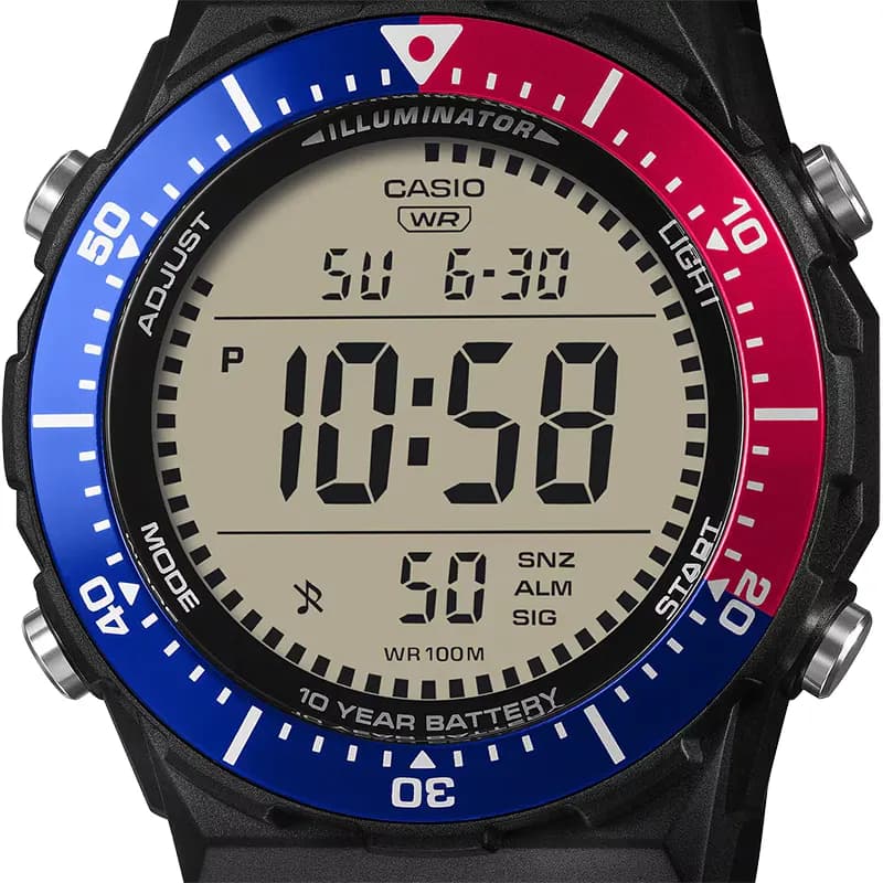 Casio Youth Sports Pepsi Bezel 10 Years Battery Men's Watch | AE-1700H-1A2V