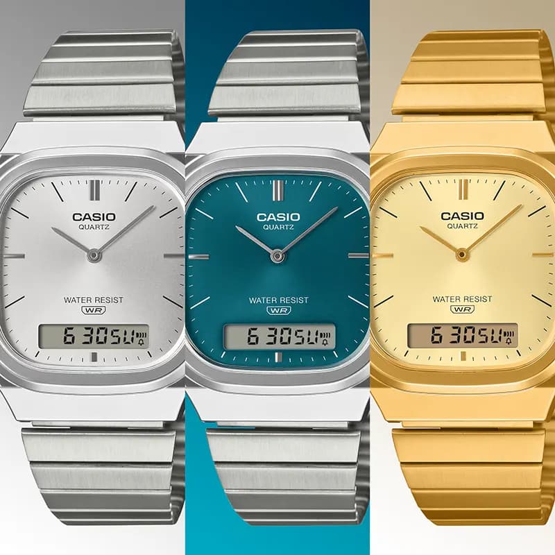 Casio Vintage Retro-Modern Dual Time Blue Dial Watch | AQ-240E-3A