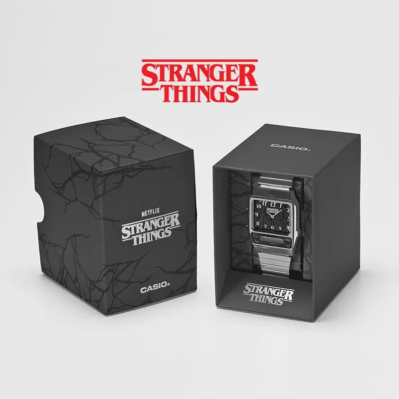 Casio X Stranger Things Vintage Twisting Vines Pattern Dial Watch | AQ-800EST-1ADR