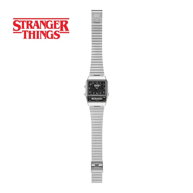 Casio X Stranger Things Vintage Twisting Vines Pattern Dial Watch | AQ-800EST-1ADR