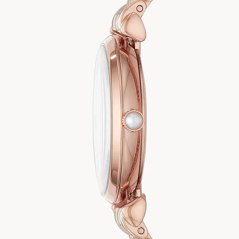 Emporio Armani Gianni T-Bar Rose Gold-tone Ladies Watch | AR11267