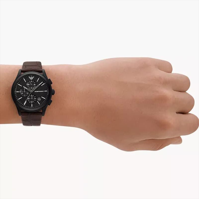 Emporio Armani Paolo Chronograph Black Dial Men's Watch | AR11549