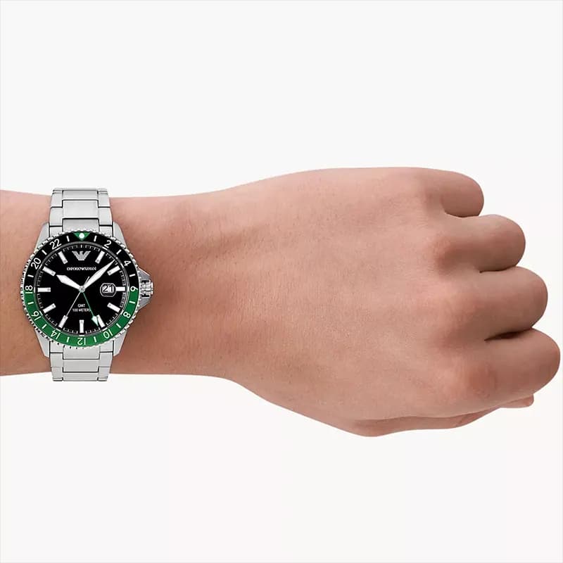 Emporio Armani Sea Explorer GMT 'Batman' Men's Watch | AR11589
