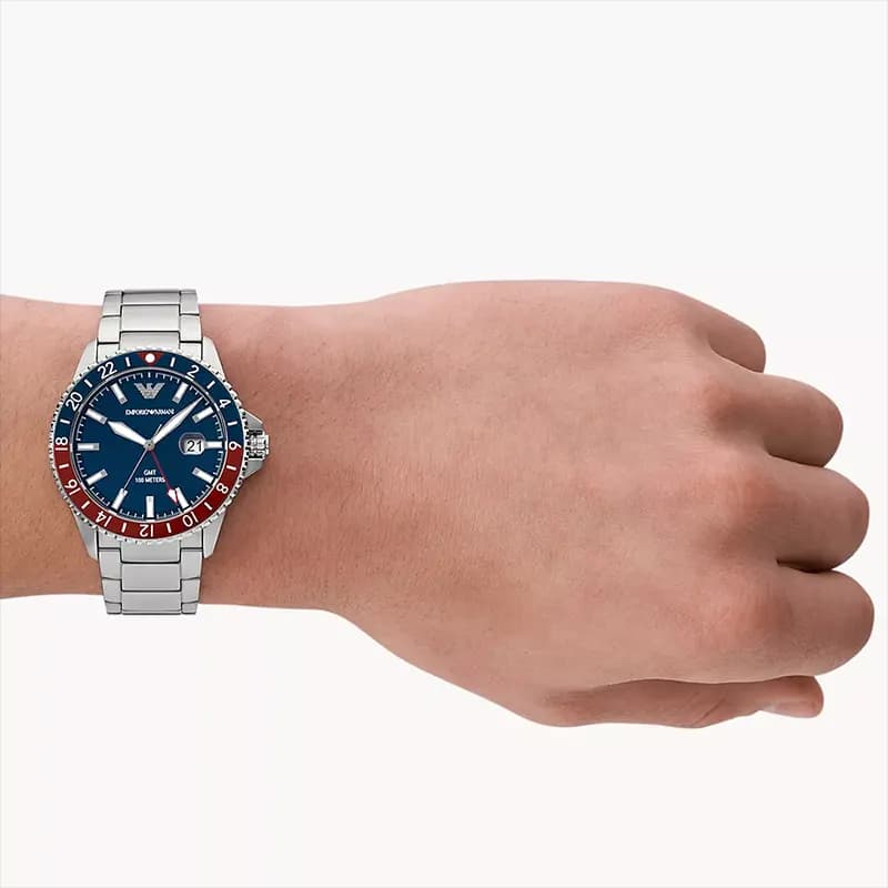 Emporio Armani Sea Explorer GMT 'Pepsi' Men's Watch | AR11590