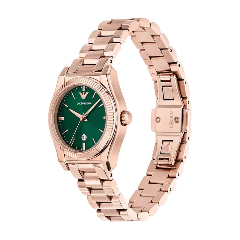 Emporio Armani Federica Green Dial Ladies Watch | AR11639