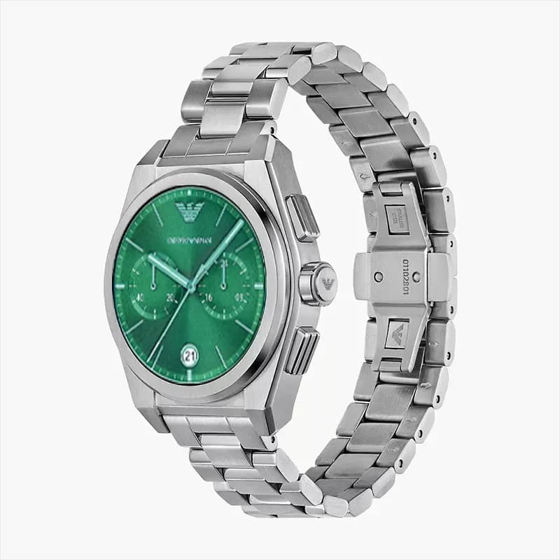 Emporio Armani Federico Chronograph Green Dial Men's Watch | AR11640